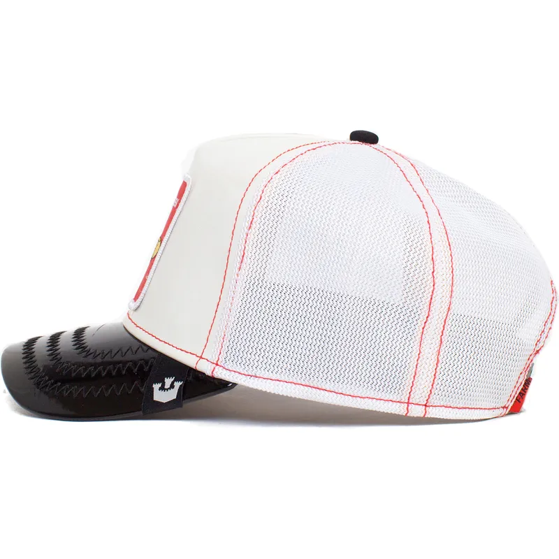 petten-gebogen-wit-snapback-the-red-queen-patent-leather-the-farm-van-goorin-bros