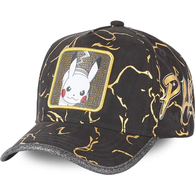 petten-gebogen-zwart-verstelbaar-tag-ele1-pikachu-pokemon-van-capslab