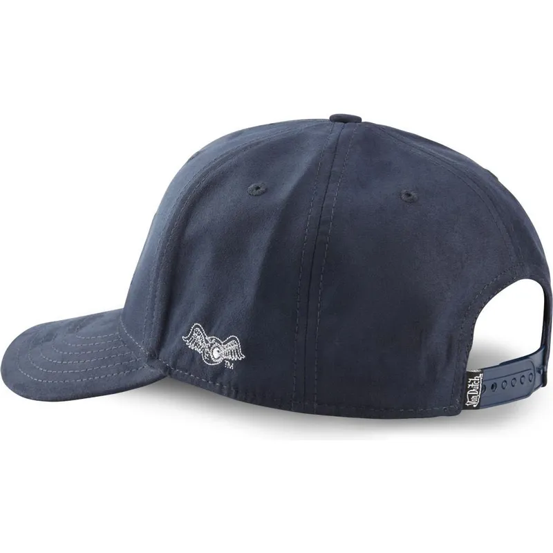 petten-gebogen-marineblauw-snapback-suedine1-van-von-dutch