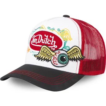 Petten gebogen rood snapback PAT RED van Von Dutch