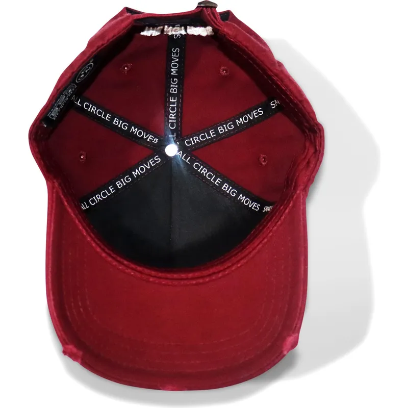 petten-gebogen-rood-verstelbaar-trusts-no1-distressed-black-white-van-the-no1-face petten-gebogen-rood-verstelbaar-trusts-no1-distressed-black-white-van-the-no1-face