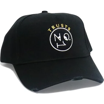Petten gebogen zwart verstelbaar Trusts No.1 Distressed Black Gold van The No.1 Face