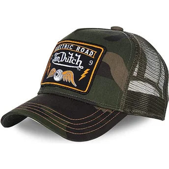 Petten gebogen camouflage snapback SQUARE4 van Von Dutch