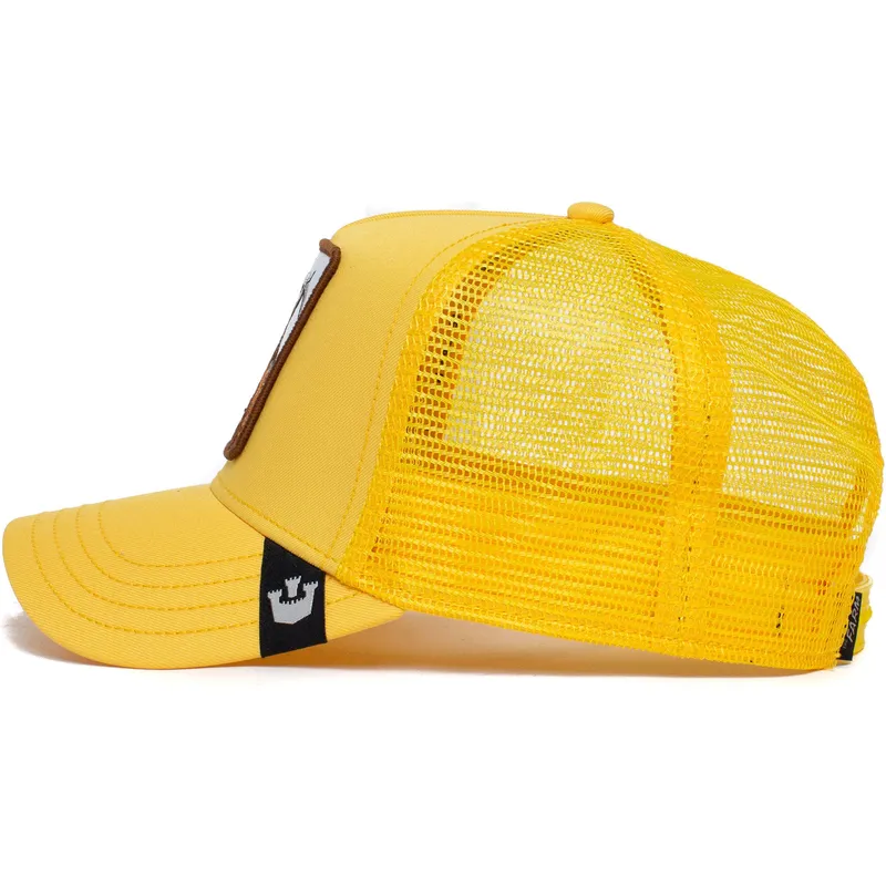 petten-gebogen-geel-snapback-the-goat-the-farm-van-goorin-bros