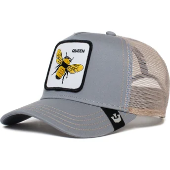 petten-gebogen-grijs-snapback-the-queen-bee-the-farm-van-goorin-bros