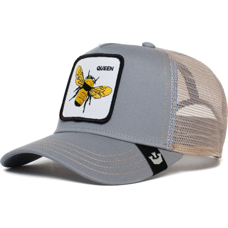 petten-gebogen-grijs-snapback-the-queen-bee-the-farm-van-goorin-bros petten-gebogen-grijs-snapback-the-queen-bee-the-farm-van-goorin-bros