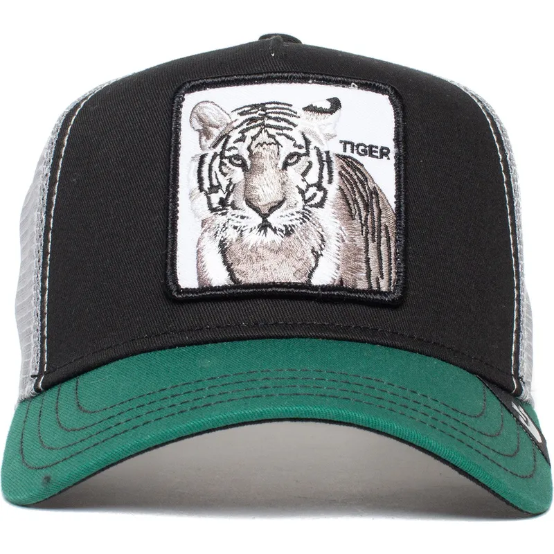 petten-gebogen-zwart-snapback-the-white-tiger-the-farm-van-goorin-bros
