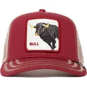 petten-gebogen-rood-snapback-the-bull-the-farm-van-goorin-bros