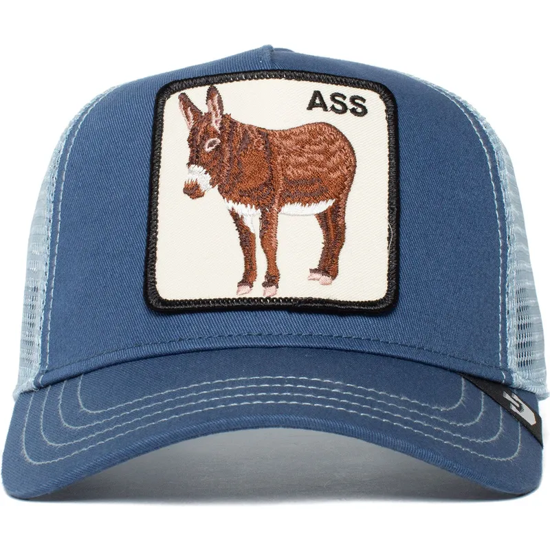 petten-gebogen-blauw-snapback-the-ass-the-farm-van-goorin-bros