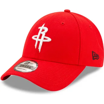 Petten gebogen rood verstelbaar 9FORTY The League van Houston Rockets NBA van New Era