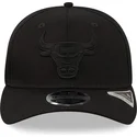petten-gebogen-zwart-snapback-9fifty-tonal-stretch-snap-van-chicago-bulls-nba-van-new-era
