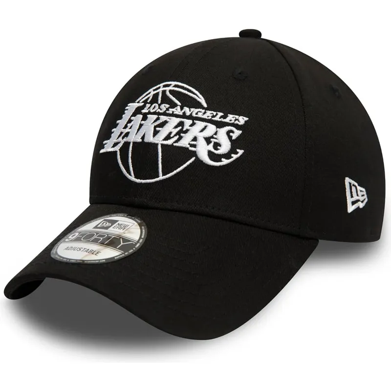 petten-gebogen-zwart-verstelbaar-9forty-essential-outline-van-los-angeles-lakers-nba-van-new-era