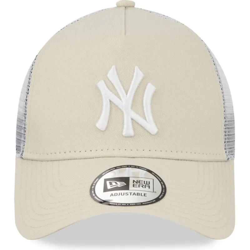 petten-gebogen-beige-snapback-9forty-a-frame-van-new-york-yankees-mlb-van-new-era