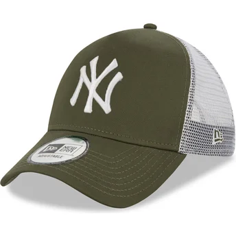 Petten gebogen groen snapback 9FORTY A Frame van New York...