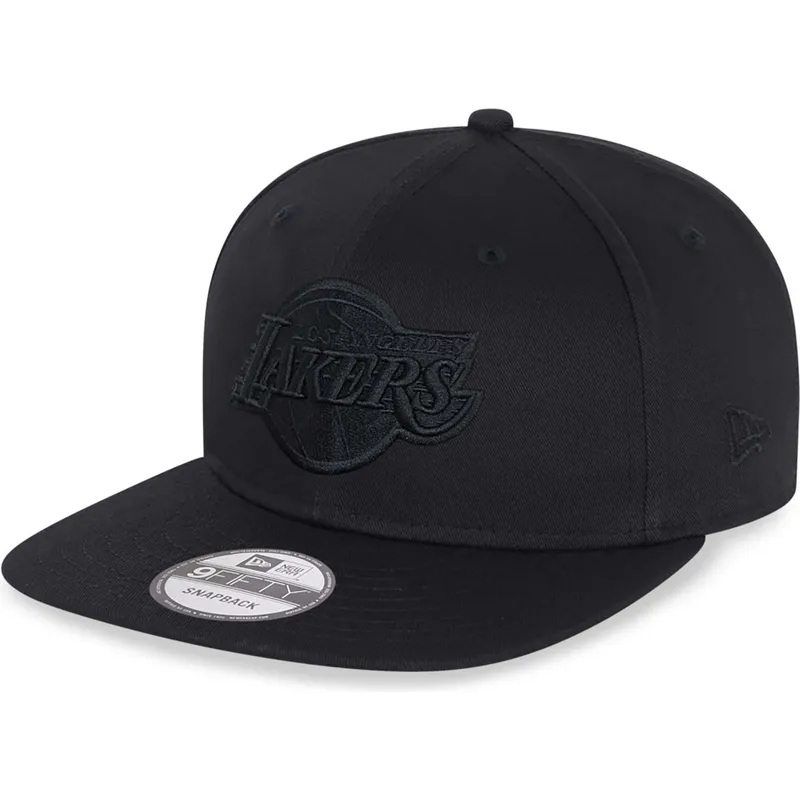 petten-plat-zwart-snapback-9fifty-van-los-angeles-lakers-nba-van-new-era