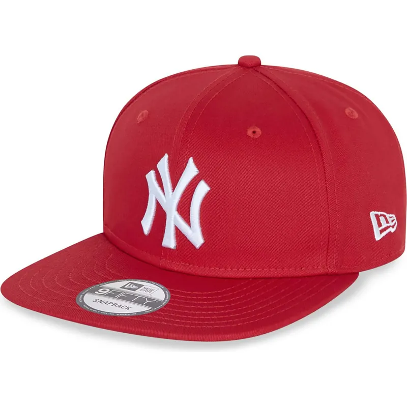petten-plat-rood-snapback-9fifty-essential-van-new-york-yankees-mlb-van-new-era