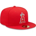 petten-plat-rood-fitted-59fifty-authentic-on-field-van-los-angeles-angels-mlb-van-new-era