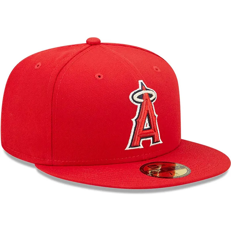 petten-plat-rood-fitted-59fifty-authentic-on-field-van-los-angeles-angels-mlb-van-new-era