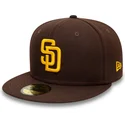 petten-plat-bruin-fitted-59fifty-authentic-on-field-van-san-diego-padres-mlb-van-new-era