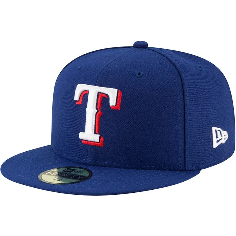 petten-plat-blauw-fitted-59fifty-authentic-on-field-van-texas-rangers-mlb-van-new-era