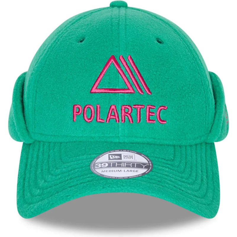 petten-gebogen-groen-fitted-39thirty-polartec-dog-ear-fleece-van-new-era