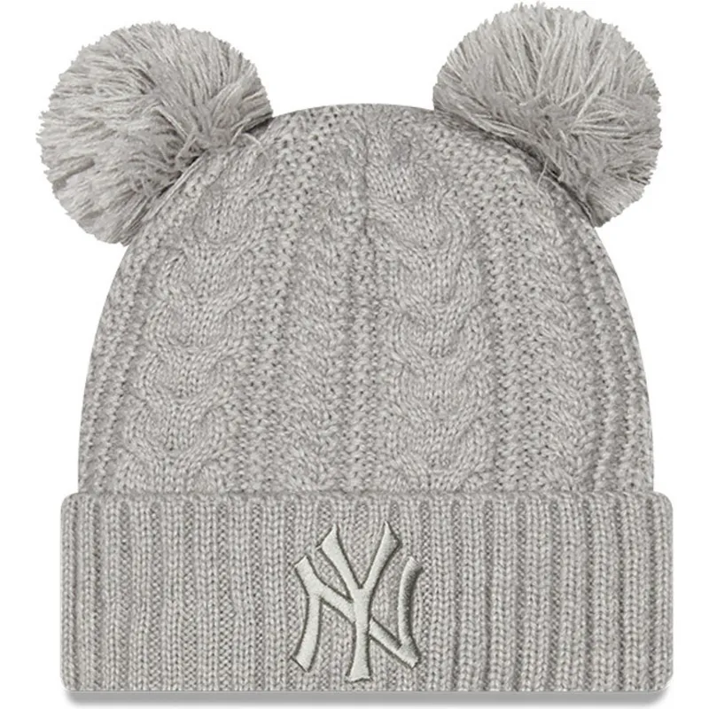 mutsen-pompon-grijs-cuff-double-van-new-york-yankees-mlb-van-new-era