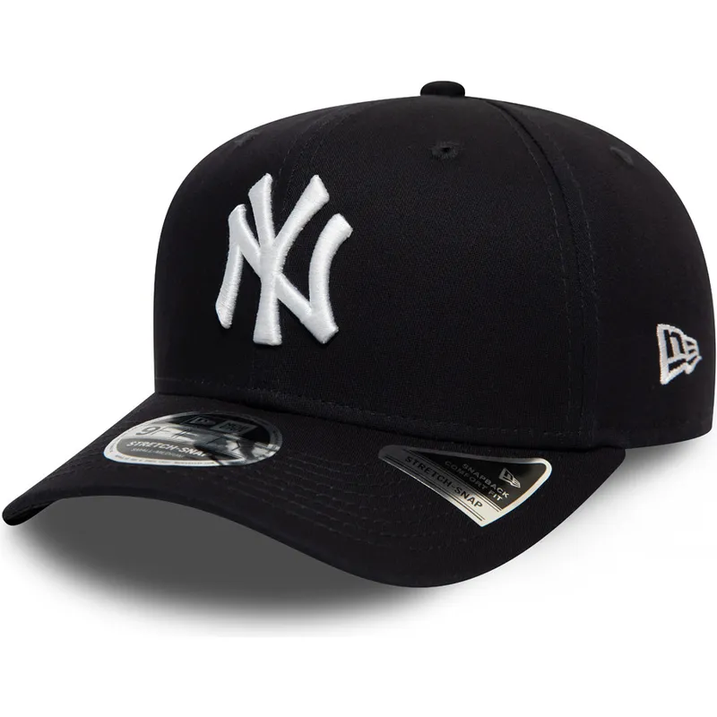 petten-gebogen-marineblauw-snapback-9fifty-stretch-snap-van-new-york-yankees-mlb-van-new-era