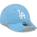 petten-gebogen-blauw-verstelbaar-voor-kinderen-9forty-league-essential-van-los-angeles-dodgers-mlb-van-new-era