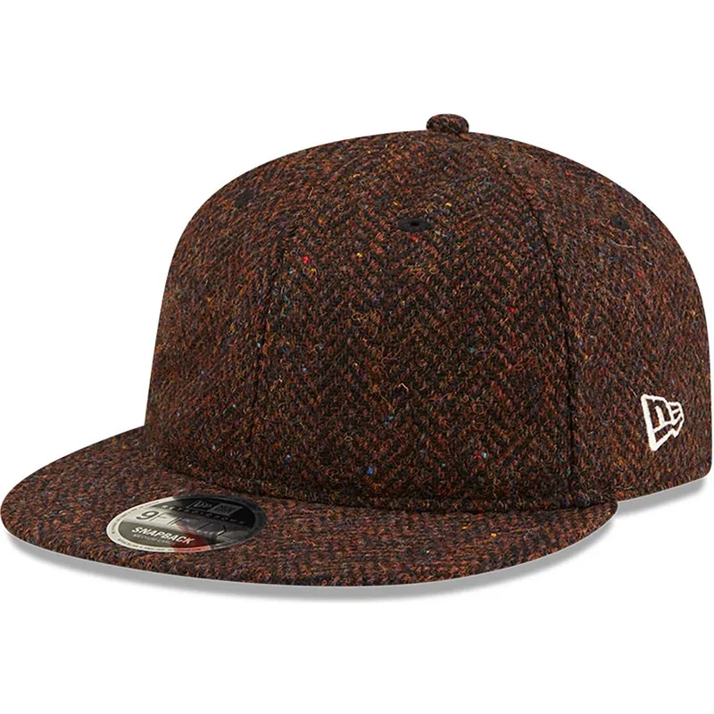 petten-plat-bruin-verstelbaar-9fifty-tweed-van-new-era