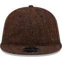 petten-plat-bruin-verstelbaar-9fifty-tweed-van-new-era