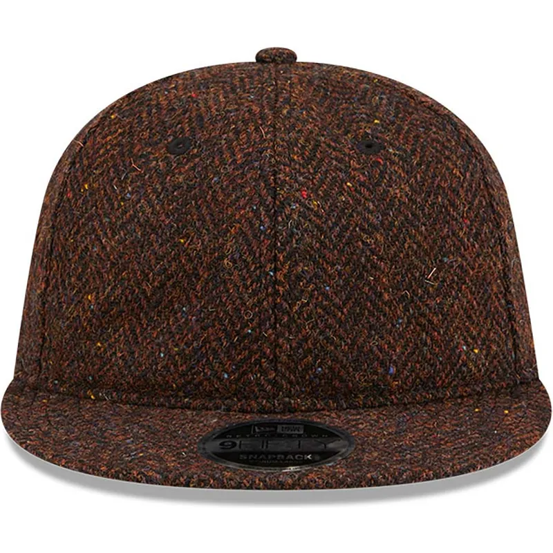 petten-plat-bruin-verstelbaar-9fifty-tweed-van-new-era