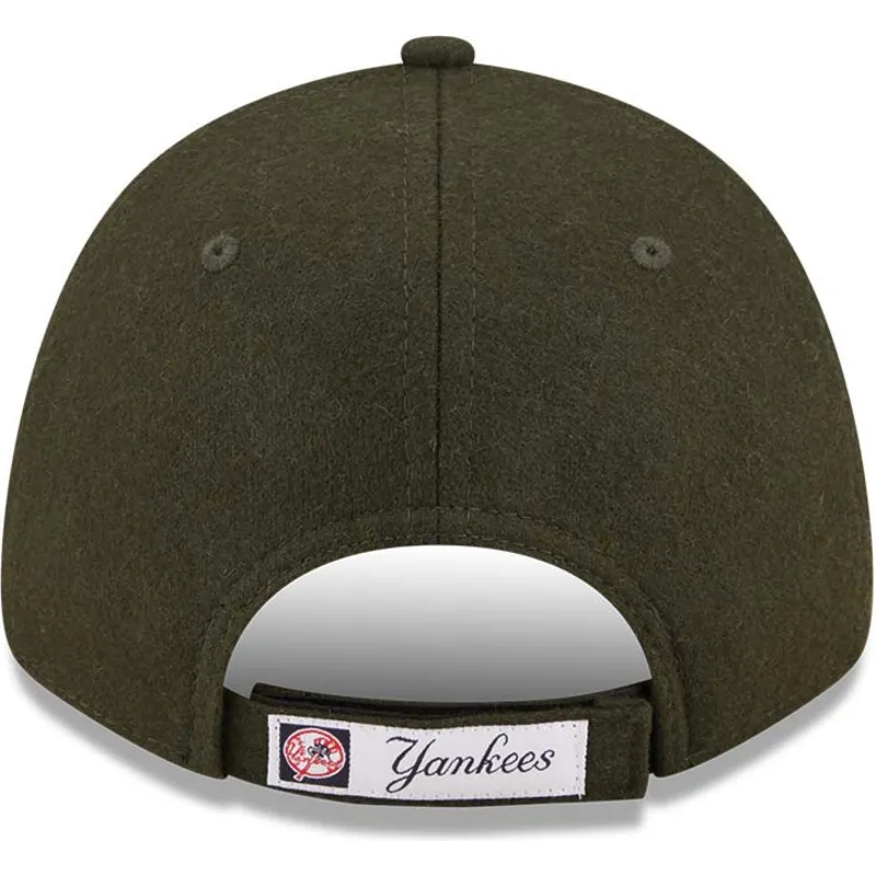 petten-gebogen-groen-verstelbaar-9forty-the-league-melton-van-new-york-yankees-mlb-van-new-era