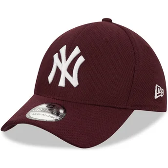 petten-gebogen-rood-fitted-39thirty-diamond-era-van-new-york-yankees-mlb-van-new-era