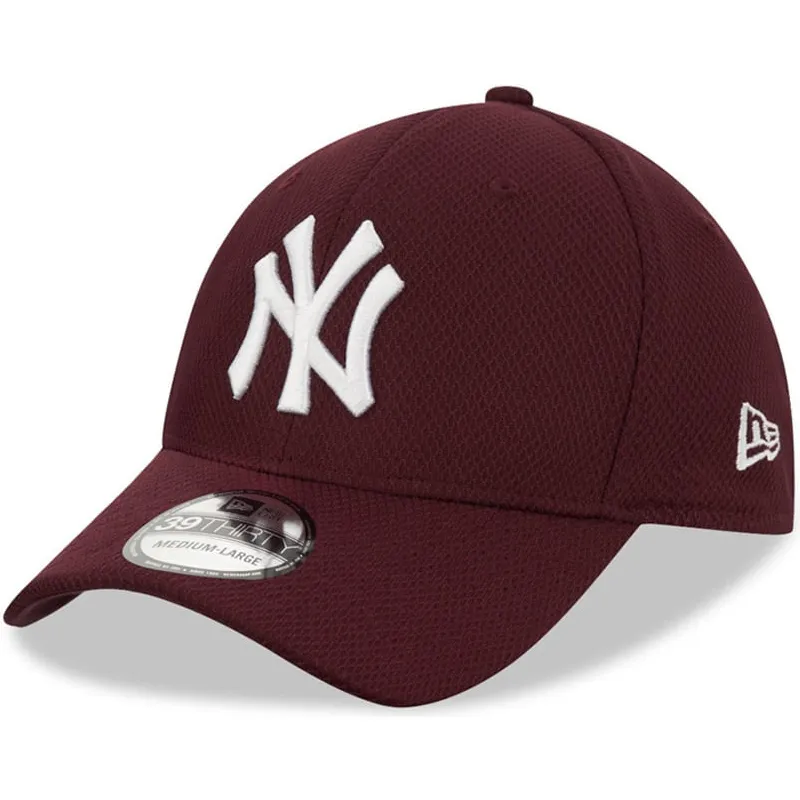 petten-gebogen-rood-fitted-39thirty-diamond-era-van-new-york-yankees-mlb-van-new-era