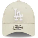 petten-gebogen-beige-verstelbaar-voor-kinderen-9forty-league-essential-van-los-angeles-dodgers-mlb-van-new-era