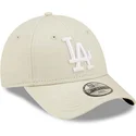 petten-gebogen-beige-verstelbaar-voor-kinderen-9forty-league-essential-van-los-angeles-dodgers-mlb-van-new-era