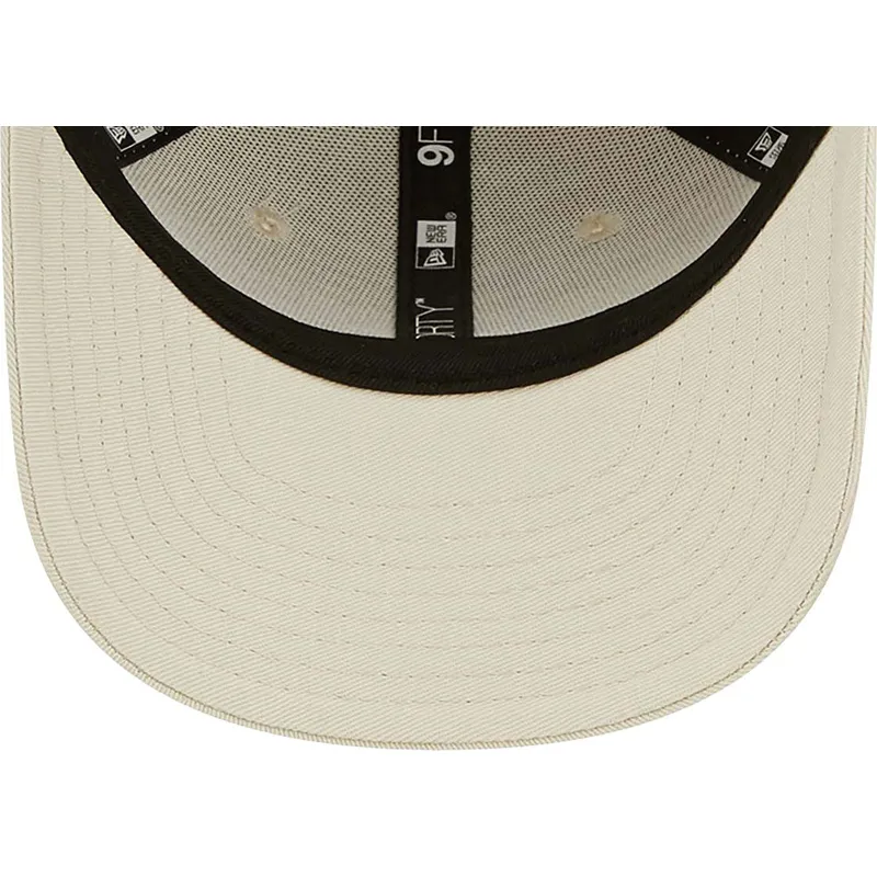 petten-gebogen-beige-verstelbaar-voor-kinderen-9forty-league-essential-van-los-angeles-dodgers-mlb-van-new-era