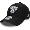 petten-gebogen-zwart-verstelbaar-9forty-print-infill-van-brooklyn-nets-nba-van-new-era
