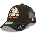 petten-gebogen-zwart-snapback-a-frame-repreve-lucky-paws-van-new-era