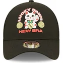 petten-gebogen-zwart-snapback-a-frame-repreve-lucky-paws-van-new-era