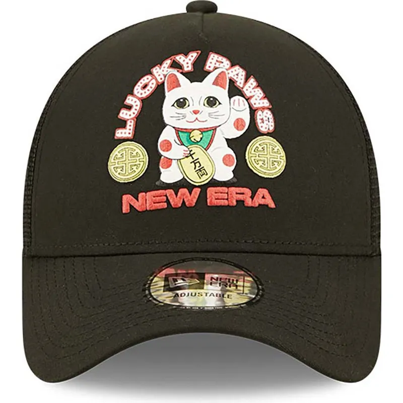petten-gebogen-zwart-snapback-a-frame-repreve-lucky-paws-van-new-era