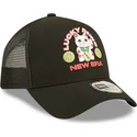 petten-gebogen-zwart-snapback-a-frame-repreve-lucky-paws-van-new-era
