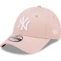 petten-gebogen-roze-verstelbaar-9forty-league-essential-van-new-york-yankees-mlb-van-new-era