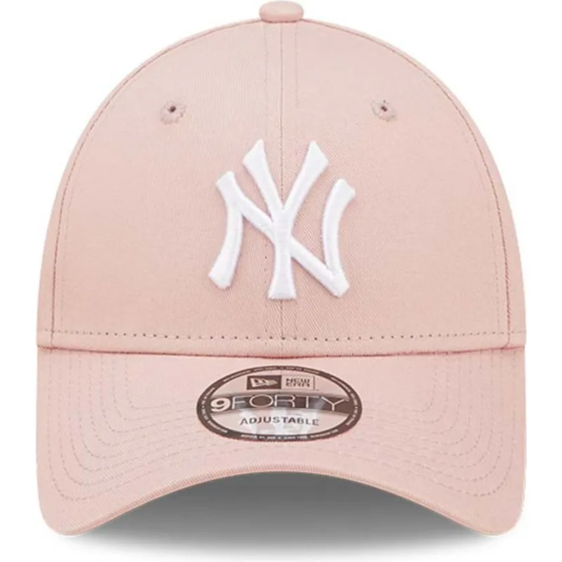 petten-gebogen-roze-verstelbaar-9forty-league-essential-van-new-york-yankees-mlb-van-new-era