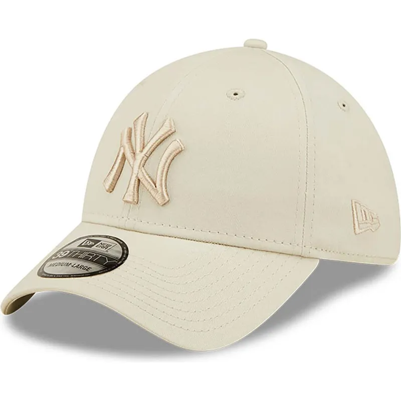 petten-gebogen-beige-fitted-39thirty-league-essential-van-new-york-yankees-mlb-van-new-era