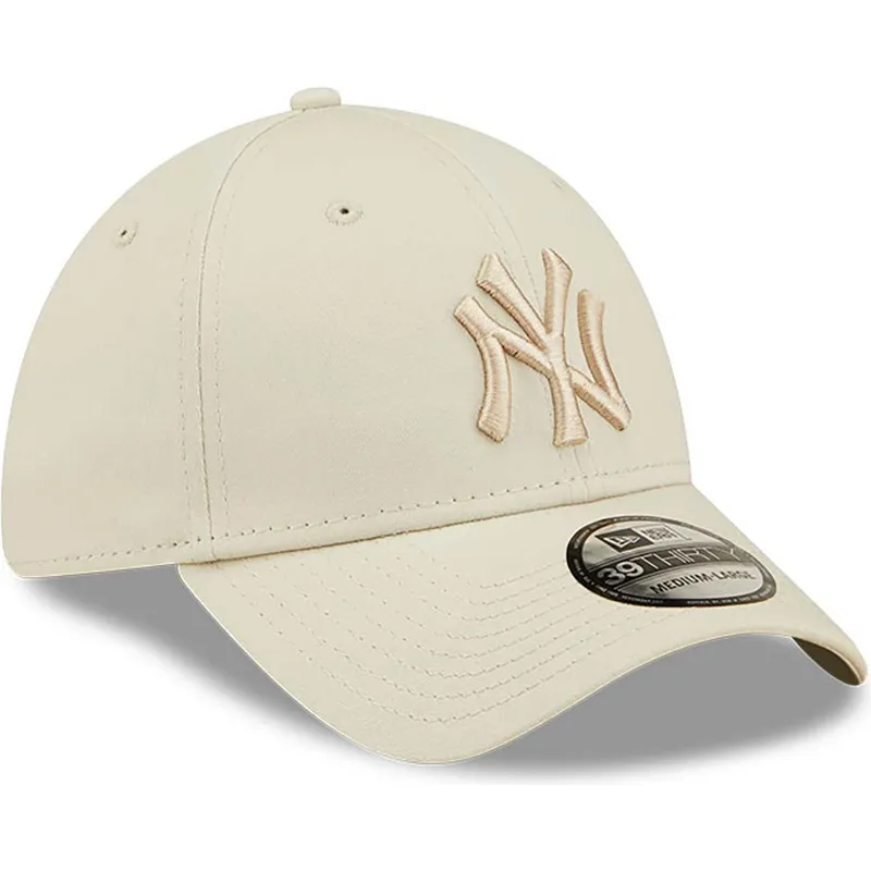 petten-gebogen-beige-fitted-39thirty-league-essential-van-new-york-yankees-mlb-van-new-era