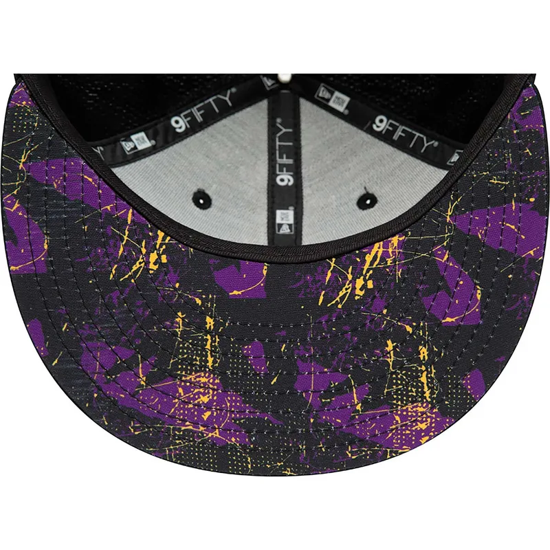 petten-plat-zwart-snapback-9fifty-print-infill-van-los-angeles-lakers-nba-van-new-era