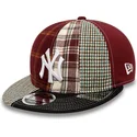 petten-plat-rood-verstelbaar-9fifty-patch-panel-van-new-york-yankees-mlb-van-new-era
