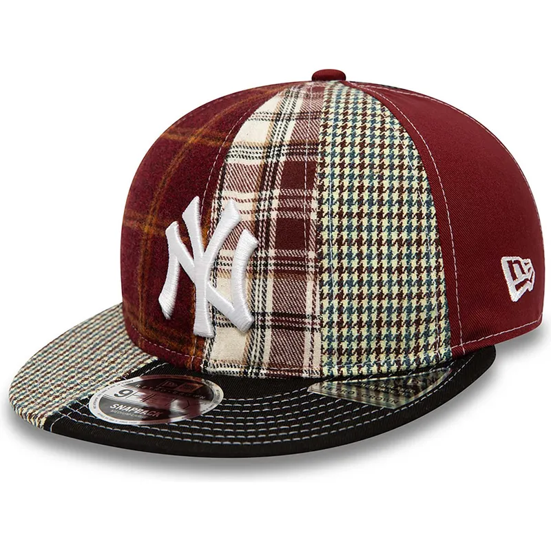 petten-plat-rood-verstelbaar-9fifty-patch-panel-van-new-york-yankees-mlb-van-new-era