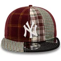 petten-plat-rood-verstelbaar-9fifty-patch-panel-van-new-york-yankees-mlb-van-new-era